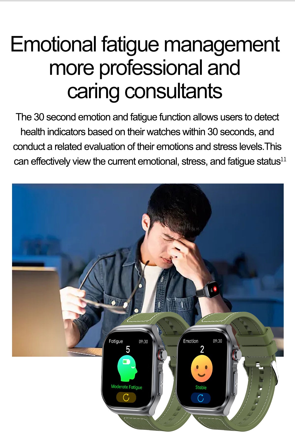 ET585 2.04 inch AMOLED Sports Smart Watch with Blood Sugar Monitoring,Ecg, Sos Emergency Call blood oxygen monitoring Smartwatch