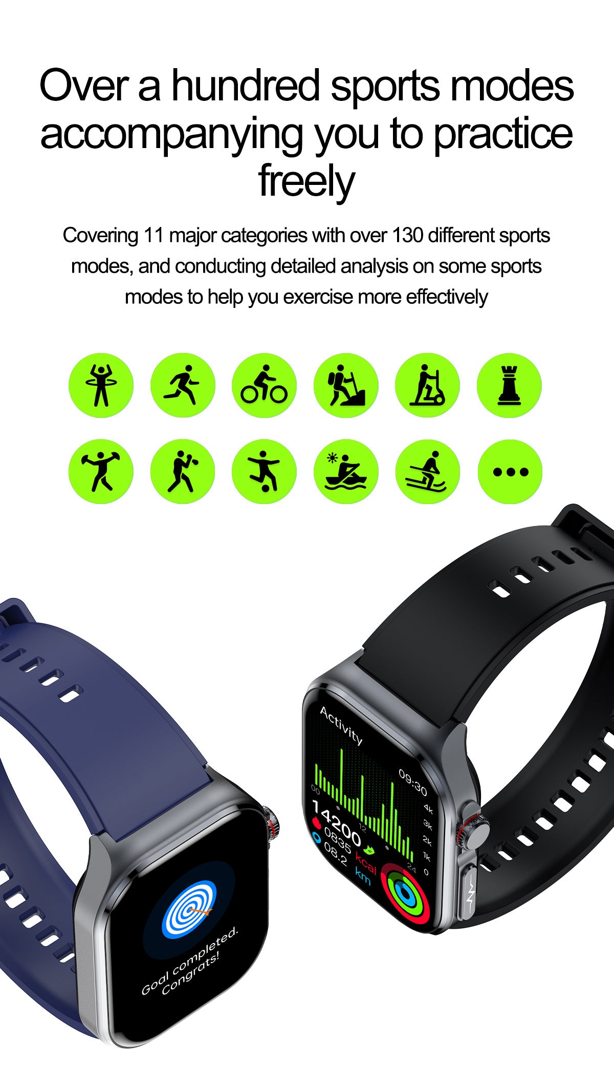 ET585 2.04 inch AMOLED Sports Smart Watch with Blood Sugar Monitoring,Ecg, Sos Emergency Call blood oxygen monitoring Smartwatch