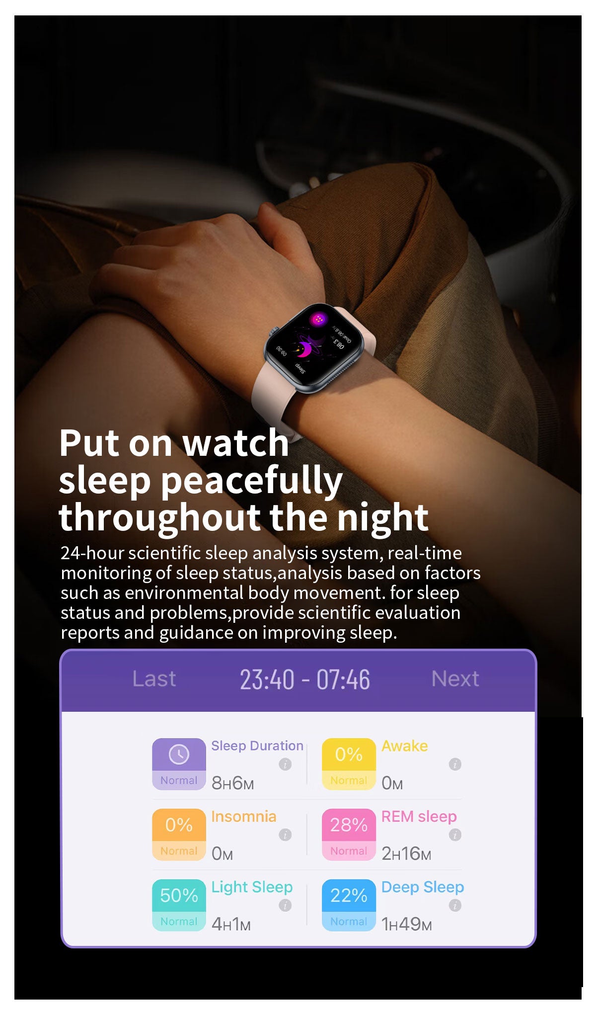 ET587 Blood Sugar Monitoring Smart Watch For Men Women，1.95" AMOLED Full Touch Screen ECG Smartwatch (Answer/Make Call),Heart Rate Blood Pressure