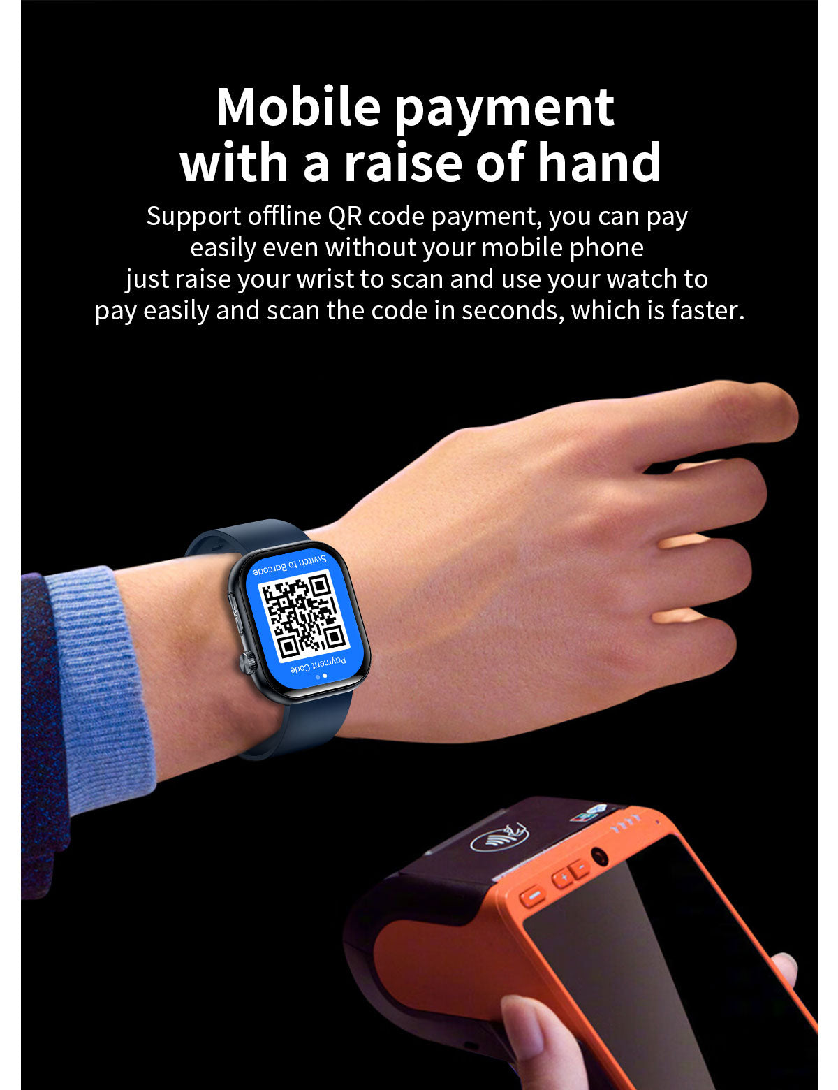 ET587 Blood Sugar Monitoring Smart Watch For Men Women，1.95" AMOLED Full Touch Screen ECG Smartwatch (Answer/Make Call),Heart Rate Blood Pressure