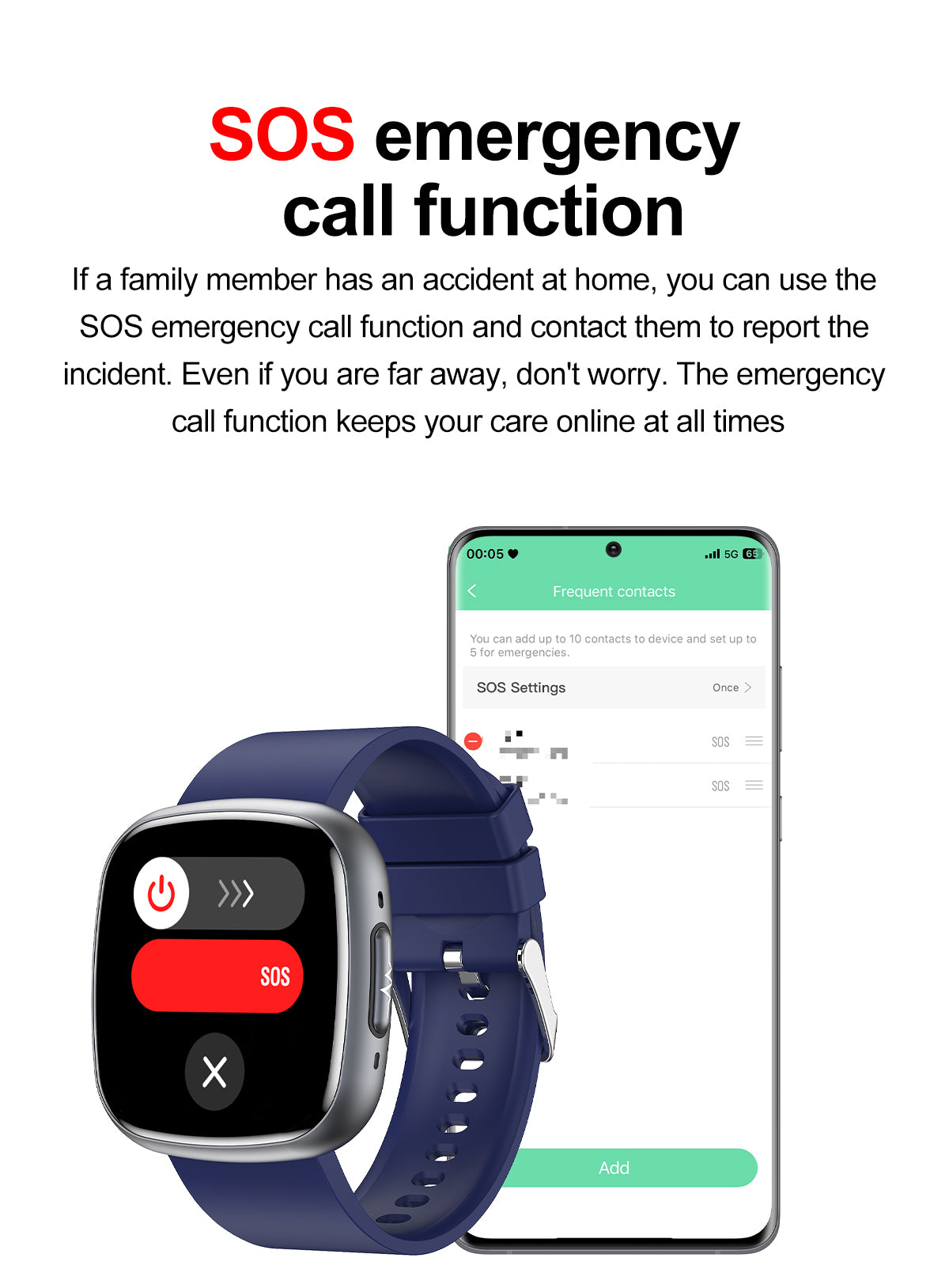 ET593 1.72 inch Sports Smart Watch with Blood Sugar Monitoring,ECG SOS Emergency Call Body Fat BMI Measurement Smartwatch