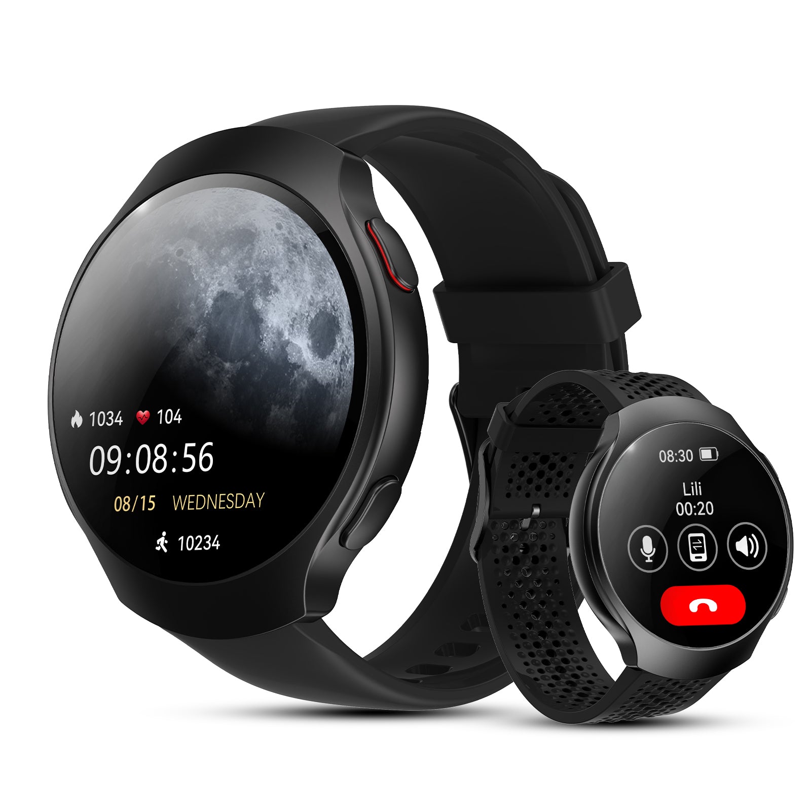 GPS Smart Watch for Men With AI (Answer/Make Call), 1.43" Micro-Spherical AMOLED Smartwatch for Android and iPhone, 150+ Sport Mode Fitness Tracker with HR, SpO2, Sleep Monitor, 5ATM Waterproof