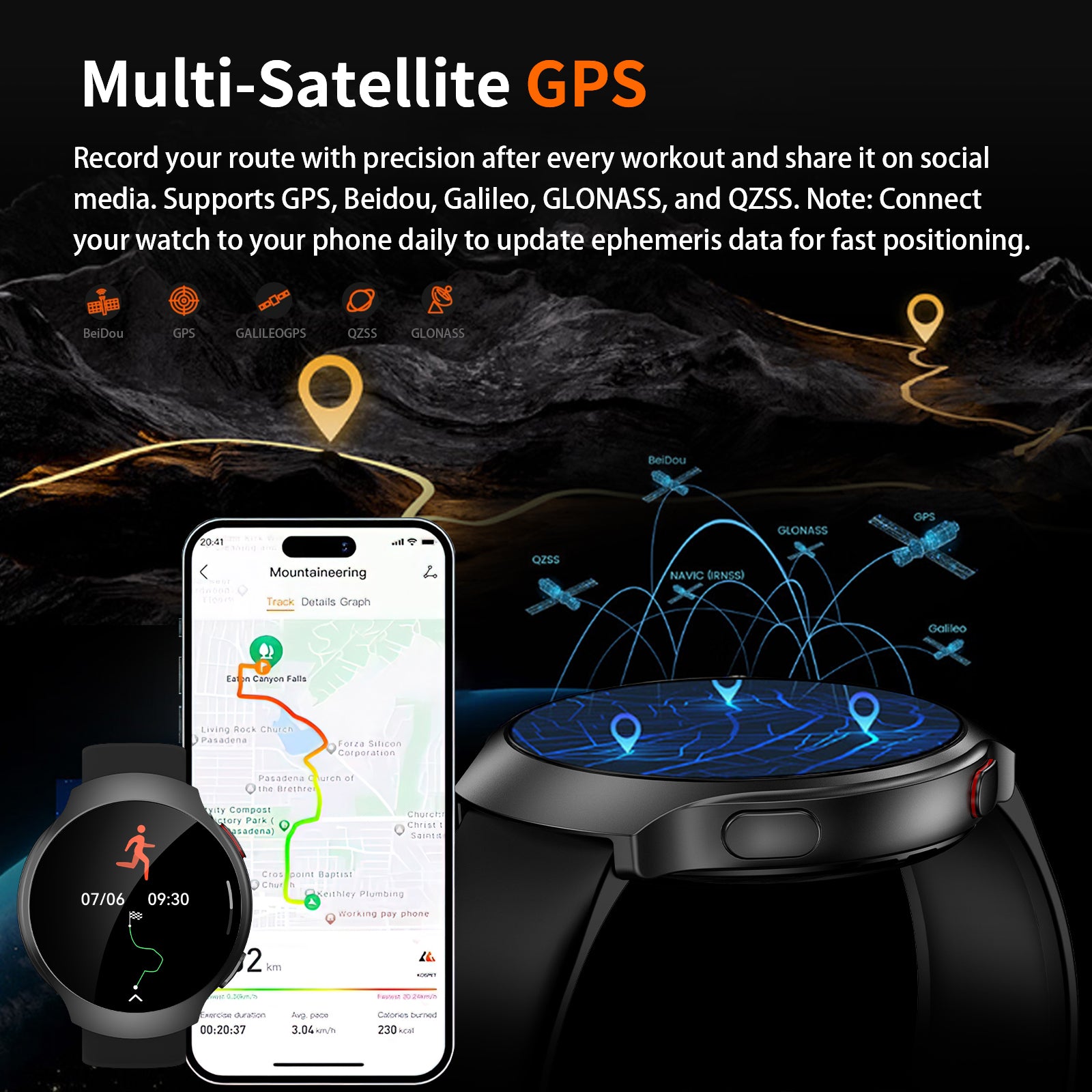 GPS Smart Watch for Men With AI (Answer/Make Call), 1.43" Micro-Spherical AMOLED Smartwatch for Android and iPhone, 150+ Sport Mode Fitness Tracker with HR, SpO2, Sleep Monitor, 5ATM Waterproof