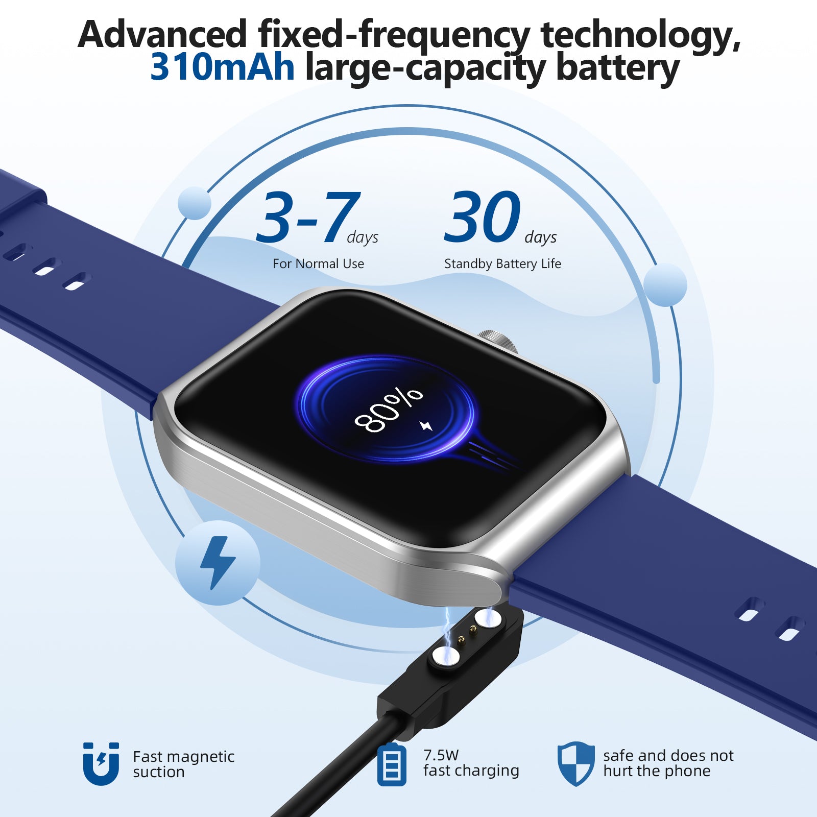 T56 Smart Watch for Men, 100+ Sports, Blood Pressure, Heart Rate, Sleep Monitor, IP68 Waterproof Fitness Tracker