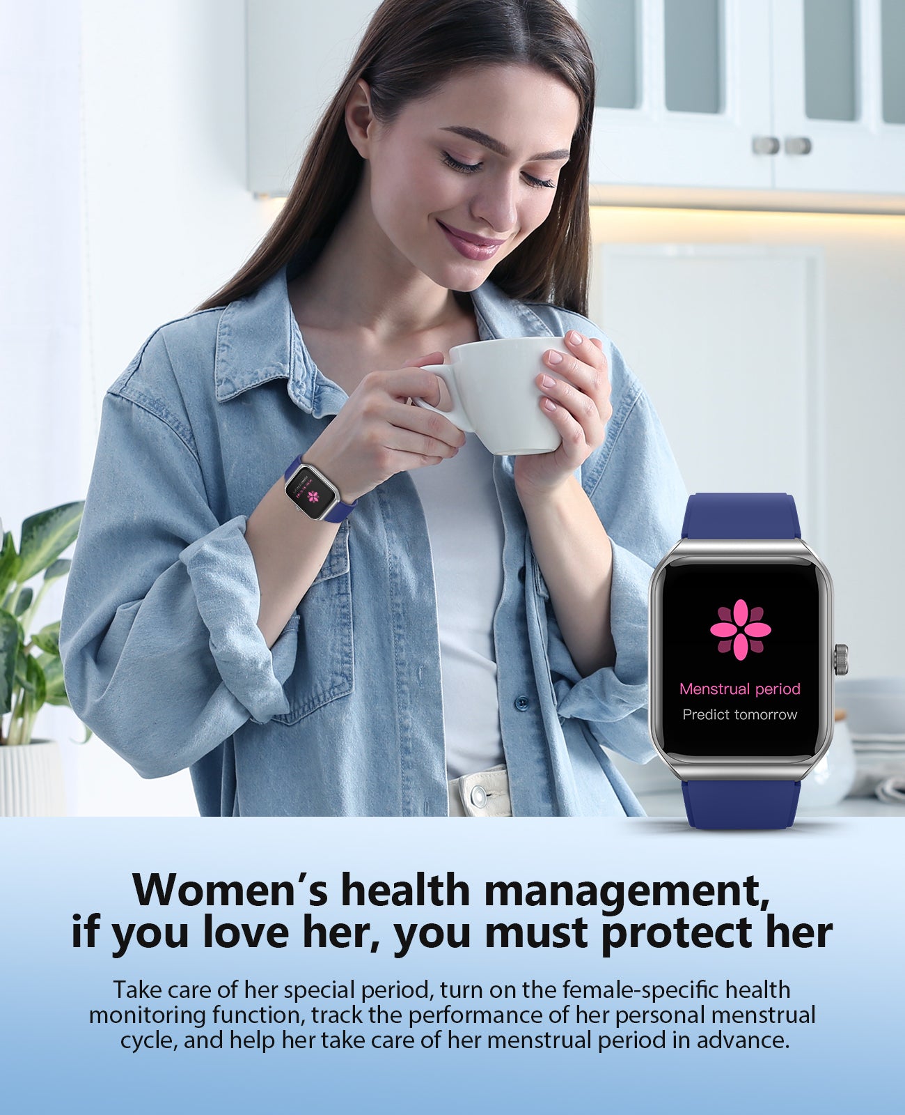 T56 Smart Watch for Men, 100+ Sports, Blood Pressure, Heart Rate, Sleep Monitor, IP68 Waterproof Fitness Tracker