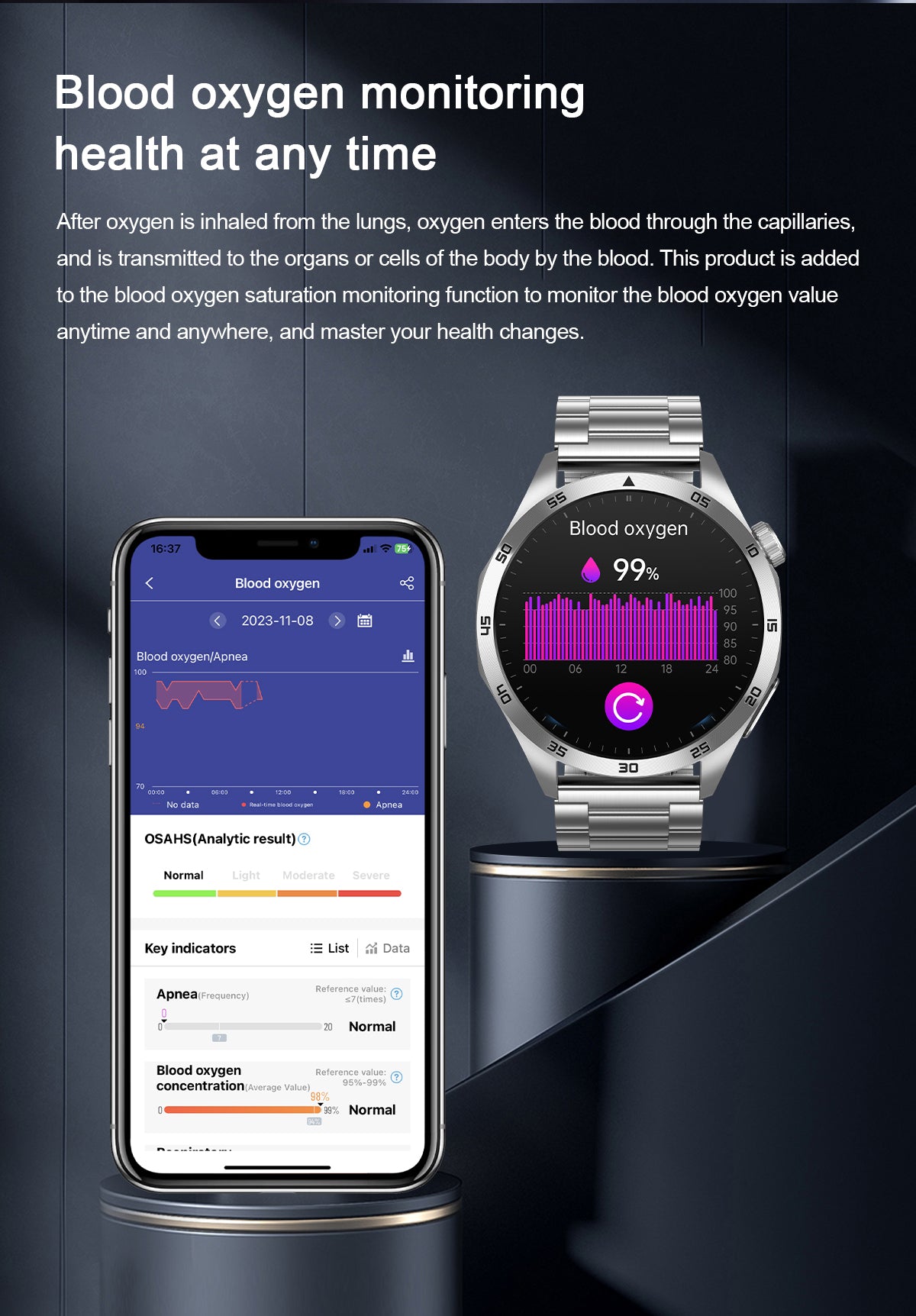 ET485 1.43 Inch Full Touch Screen Smart Watch，SOS,Bluetooth Call, ECG, Non-Invasive Blood Sugar Heart Rate Measurement Sports Watches