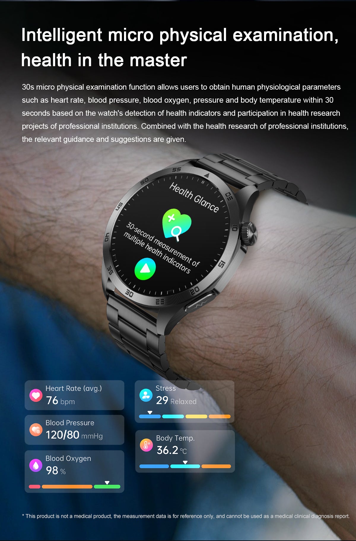 ET485 1.43 Inch Full Touch Screen Smart Watch，SOS,Bluetooth Call, ECG, Non-Invasive Blood Sugar Heart Rate Measurement Sports Watches